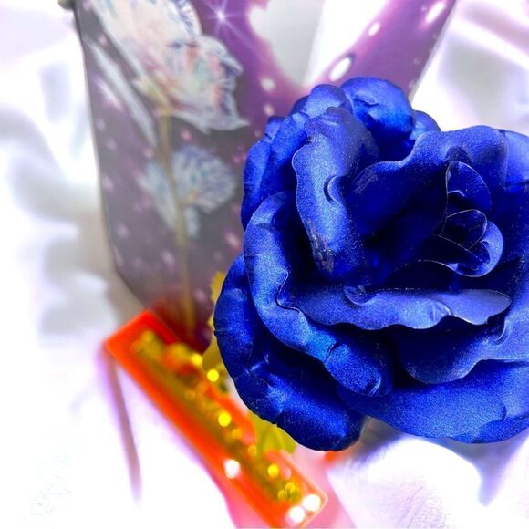 24K l Forever Blue Rose l LOVE l Box & Stand l New - Picture 3 of 8